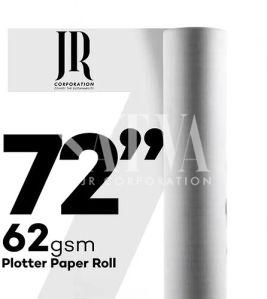 62 GSM 72 Inch White Plotter Paper Rolls