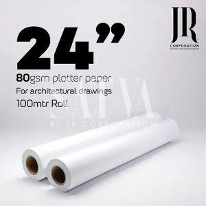 80 GSM 24 Inch 100 Meter Plotter Paper Rolls