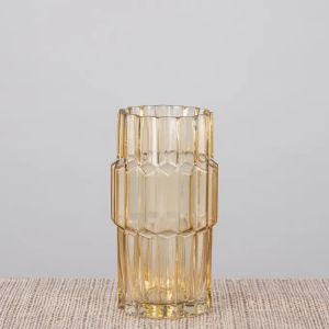 Nosedive (Small, Amber) Glass Vase