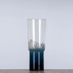 Together Tomorrow (Small, Blue) Clear Glass Vase