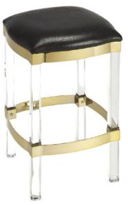 Acrylic Leg Backless Bar Stool