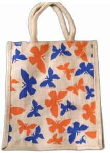 Butterfly Jute Carry Bag