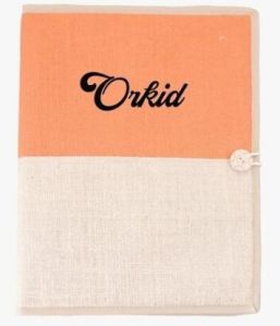 Orange Jute Folder Bag