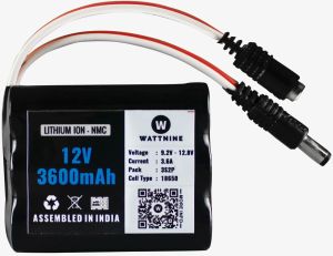 12V 3600mAh Battery Pack With 1 Year Warranty - BMS Included