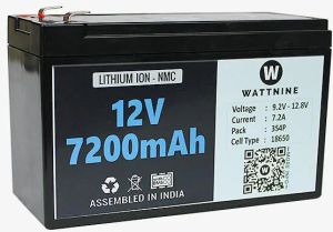 12v 7.2Ah Li-ion Battery Pack With 1 Year Warranty - Plastic Enclosure