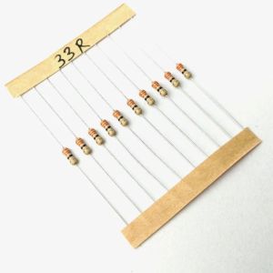 33 Ohm, 1/4 Watt Resistor With 5% Tolerance (Pack Of 10)