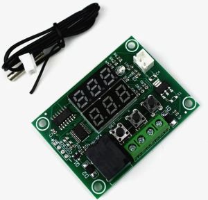 W1219 Temperature Controller Module With Waterproof Temperature Sensor (Red And Green Display))