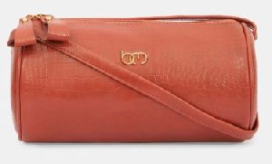 Peach Tan Textured Ladies Sling Bag