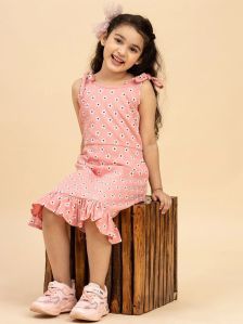 Polyester Girls Casual Dress