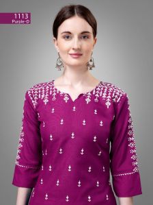 Readymade Cotton Blend Ladies Salwar Suit