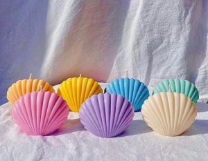 Shell Shaped Scented Candles Pack Of 2 Piece