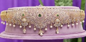 Darsha Silver Cz Vaddanam Waist Belt
