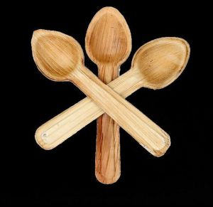 Areca Leaf Spoon, Color : Natural