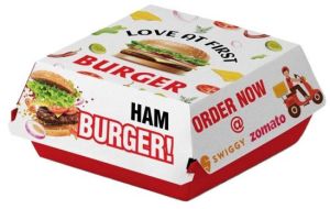 Biodegradable Disposable Burger Printed Box