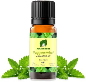 Peppermint Essential Oil 10 ML, Packaging Type : Bottle