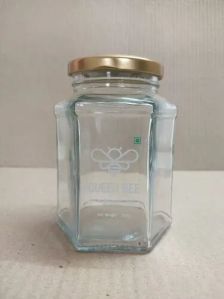 400 Ml Hexagonal Glass Jar