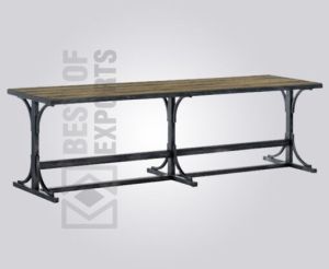 Elegant Industrial Cafe Bench