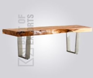 Industrial Live Edge Cafe Bench