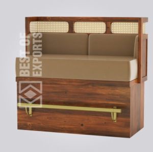 Leather Mauri Box Bar Booth Sofa