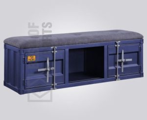 Metal Container Style Storage Cafe Bench