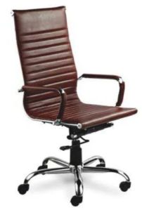 High Back Sleek  Conference Chair With Armrest and Wheels