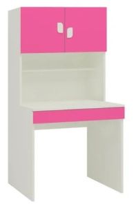 Kids Study Table With Bookshelf In Barbie Pink Color