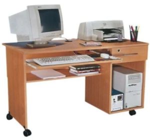 Wooden Computer Table With Keyboard Tray &AMP;AMP; CPU Cabinet