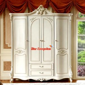 European Style Hand Carving Almirah Wardrobe ALM-036