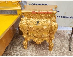 Hand Carved Bed Side Table BDSD-043