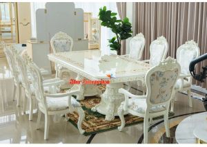 Hand Carved Designer Dining Table Set Dng-012