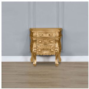 Antique Gold Polish Royal Night Bed Side Table BDSD-02