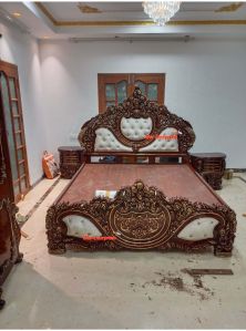 Teak Wood King Size Bed BD-034