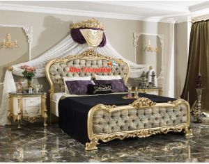 Wooden Designer King Size Bed BD-097