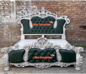 Wooden Royal Carved King Size Double Bed Bd-0127