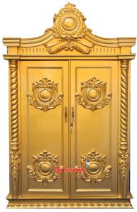 Wooden Royal Gold Almirah Wardrobe ALM-05