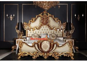 Wooden Royal King Size Bed BD-014