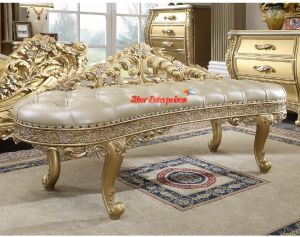 Wooden Royal Luxury Bed Bench BDB-001