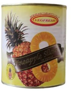 Canned frozen pineapple slices