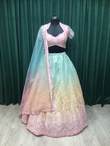 Pink Net Ladies Lehenga