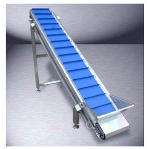 Polished Mild Steel Incline Conveyor System, Voltage : 380 Volt