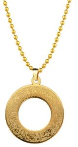 Gold Plating Allah Ayatul Kursi Mens Pendant, Color : Silver