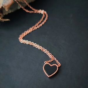 Black Womens Heart Shape Pendant