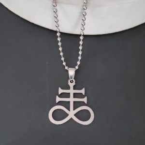 Cross Occult Satanic Mens Necklace