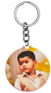 Customized Photo Printed Circle Keychain