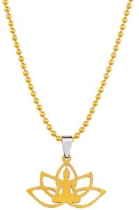 Lotus Buddha Mens Necklace