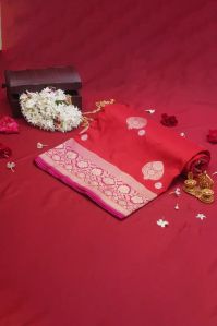 Saraswati Red Pure Kadwa Banarasi Handloom Saree