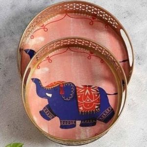 Pichwai Painting Tray set2 Baby Elephant Baby Hamper