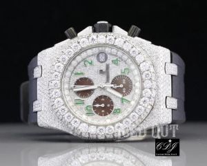 Chronograph Bezel VVS Moissanite Diamond Watch