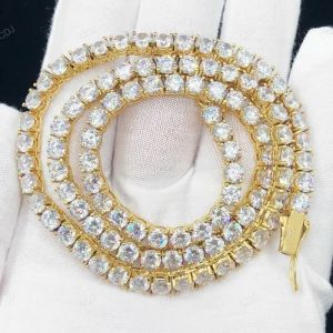 Fine Jewelry Sale Moissanite Tennis Gold Plated Chain