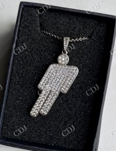 Moissanite Iced Out Diamond Hip Hop Sterling Silver Pendant